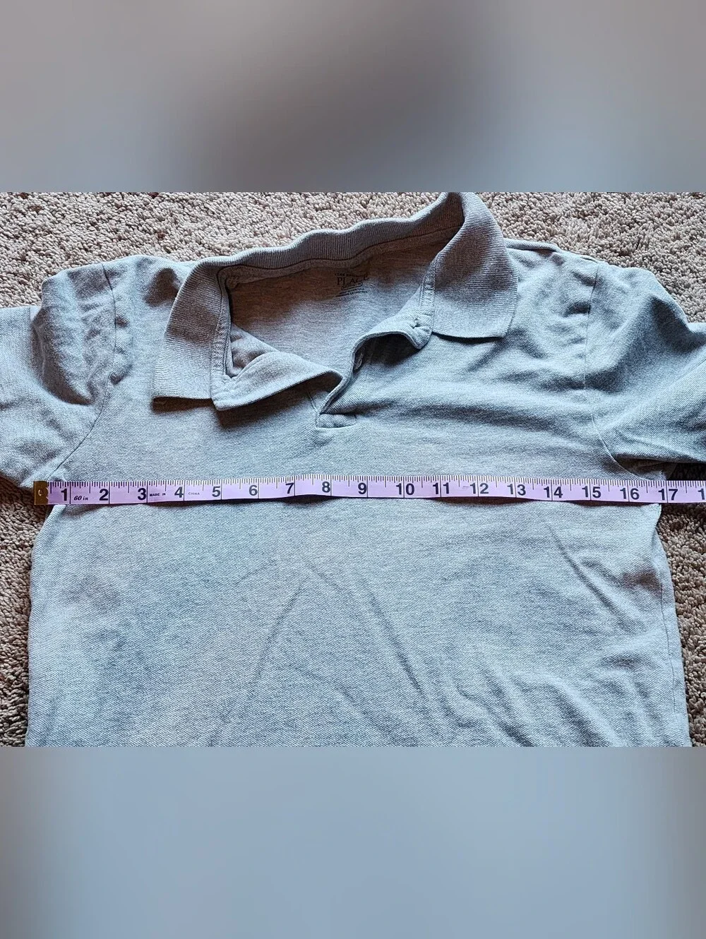 Boys Gray Uniform Shirts Size 16 (XL) The Children's Place, Set Of Two Shirts